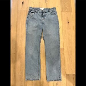 H & M high waisted straight leg jean, size 10